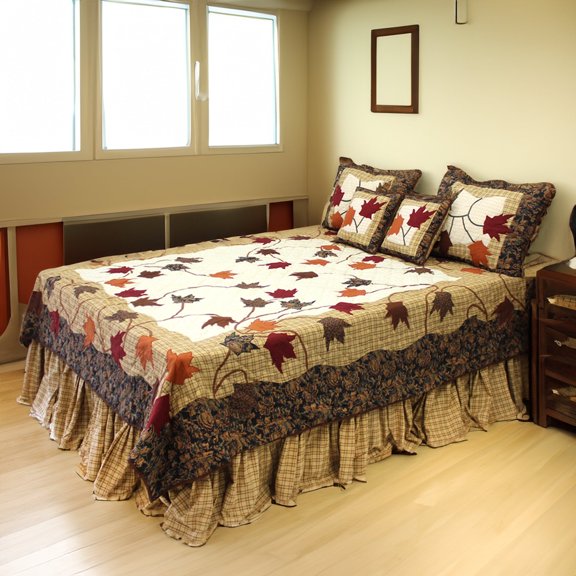 Patch Magic Autumn Bliss Lightweight Reversible Cotton King Quilt Adult