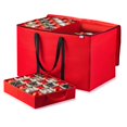thumbnail image 1 of Caja organizadora para adornos ZOBER para 200 adornos de 3" en rojo, 1 of 8
