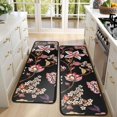 thumbnail image 4 of Kitchen Rugs Sets Of 2,Pioneer Flower Floral Print Pattern Anti Fatigue Kitchen Mat Rugs Non Slip Washable,Decorative Kitchen Floor Mats for Kitchen,Sink,Laundry,17"x47"+17"x47", 4 of 5