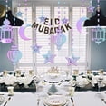 thumbnail image 4 of Jiibva 12Pcs Eid Mubarak Hanging Swirl Decorations, Ramadan Mubarak Decorations, Eid Mubarak Shining Star Moon Lantern Ceiling Decor for Eid Party Decorations Supplies, 4 of 7