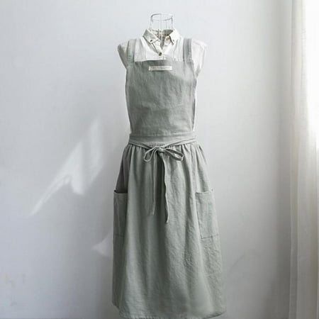 

Cooking apron Simple Washed Cotton Uniform Aprons for Woman Kitchen apron Cooking Coffee Shop apron for women