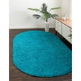 thumbnail image 2 of Unique Loom 3151403 3 ft. 3 in. x 5 ft. 3 in. Solid Shag Oval Rug, Turquoise, 2 of 2