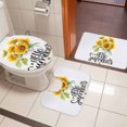 thumbnail image 5 of Vintage Sunflower Bathroom Rugs Set Hello Summer Non Slip Absorbent Soft Bath Mats 3 Piece Set with Bathroom Rug, U-Shaped Floor Mat, Toilet Seat Cover Large Size, 5 of 9