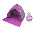 thumbnail image 3 of Tente de Plage Tente de Protection Solaire avec 6 Piquets de Tente Tente de Camping Rayures Roses, 3 of 9