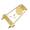 gold, variant on LOOKSEVEN 6 String Trapeze Tailpiece Bridge for Semi-Hollow Electric Guitar-gold