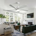 thumbnail image 4 of Witaxima 52 Inch Smart Ceiling Fan with Remote, Dimmable LED Light Kit, 5 Wood Blades, DC Motor, Reversible for Indoor Use, White, 4 of 10