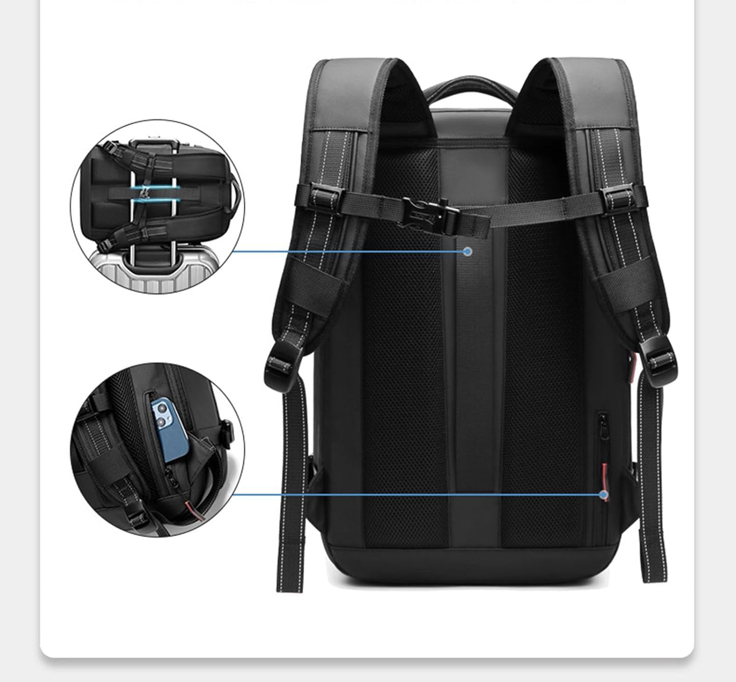 AirSeal Pro - Vacuum Compression Travel Backpack,AirSeal Pro Backpack - KYD's Choice,Aeropack Pure Brush Travel Backpack,60l Expandable Travel Backpack for Business(A)