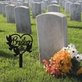 thumbnail image 7 of Memorial Grave Markers Brother Metal Plaque Stake Black Heart Shaped Bird Remembrance Plaque Memorial Signs Garden Stake Cemetery Decoration, 7 of 7