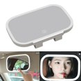 thumbnail image 1 of Espejo LED de maquillaje HD para coche, placa de visera solar con ajuste de tres engranajes, espejo retrovisor Interior regulable con pantalla táctil, espejo de tocador automático, 1 of 5