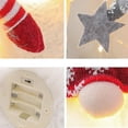 thumbnail image 3 of Luces de decoraciones navideñas, sombrero de copo de nieve sueco hecho a mano escandinavo con luz LED para decoración decoración del hogar vacaciones de San Valentín (verde) 1, 3 of 5