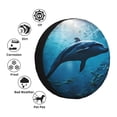 thumbnail image 4 of Susaid Ocean Dolphin Fish School Print Water Proof Spare Tire Cover Wheel Tire Dust-proof Cover Fit Trailer, RV, SUV and Many Vehicle-17 inch, 4 of 6