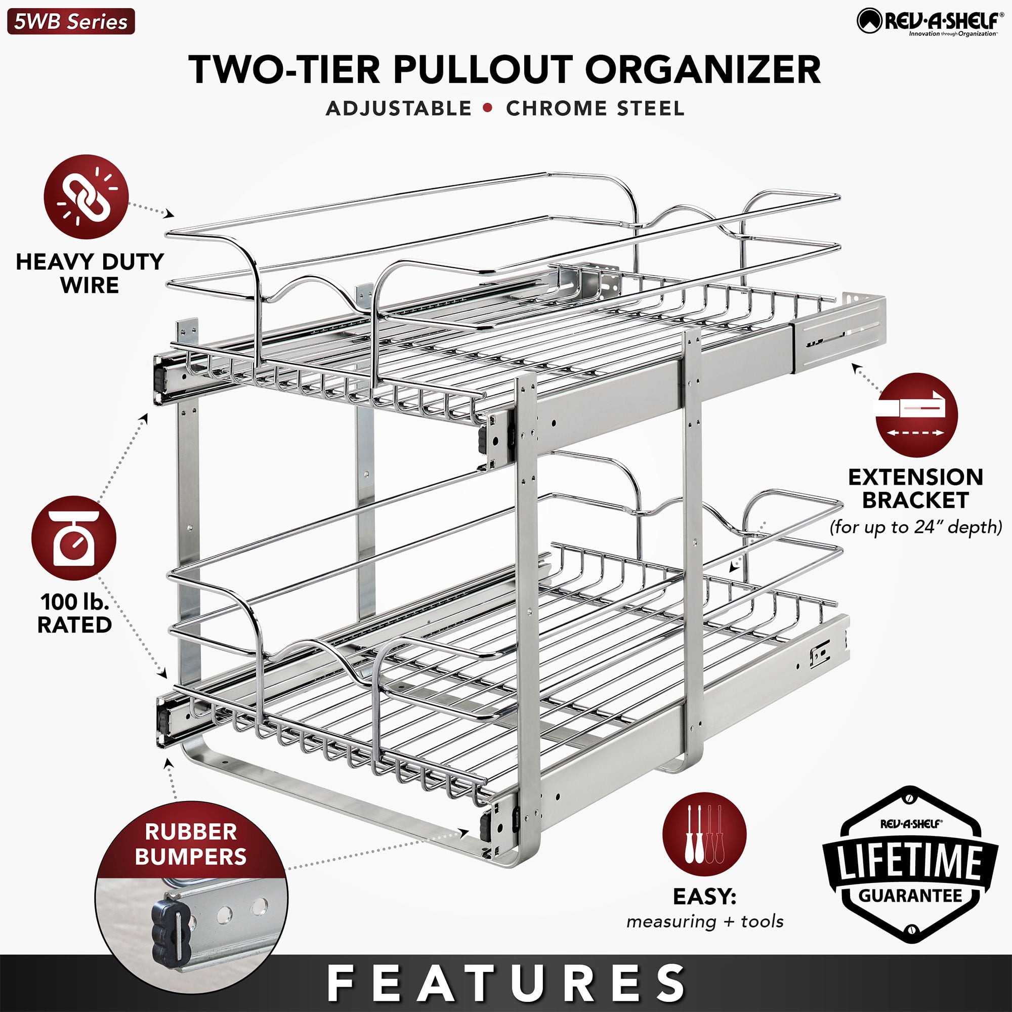 Simply Put 20.5-in W x 14.6875-in H 2-Tier Cabinet-mount Metal