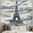 thumbnail image 2 of Orinice Eiffel Tower Tapestry Wall Hanging Unique Style Graphic Tapestries Home Wall Decor Art Living Room Bedroom Apartment Farmhouse Dorm 50x40inch, 2 of 6
