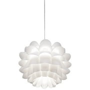 Possini Euro Design White Flower Pendant 19 1/2 Wide Modern Blooming Curved Petals for Dining Room Living House Home Foyer Kitchen Island Entryway