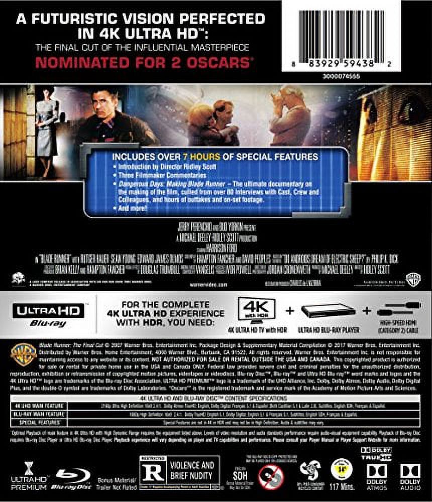 SDS, Blade Runner The Final Cut, 4K Ultra HD Blu-ray, Sci-Fi