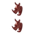 thumbnail image 4 of Billuyoard Animal Wall Hanger Hanging Hook Decor Key Resin Holder Craft Gift Clothes Ornament for Bedroom Office Corridor Oro rosa Rinoceronte 2Conjunto, 4 of 6