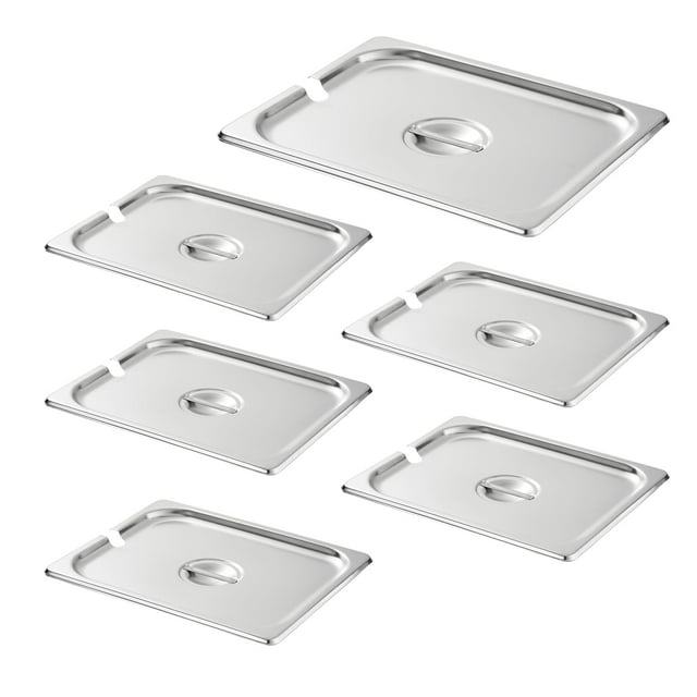 Cubierta para sartenes HECMAC de acero inoxidable, tamaño 1/2, paquete de 6
