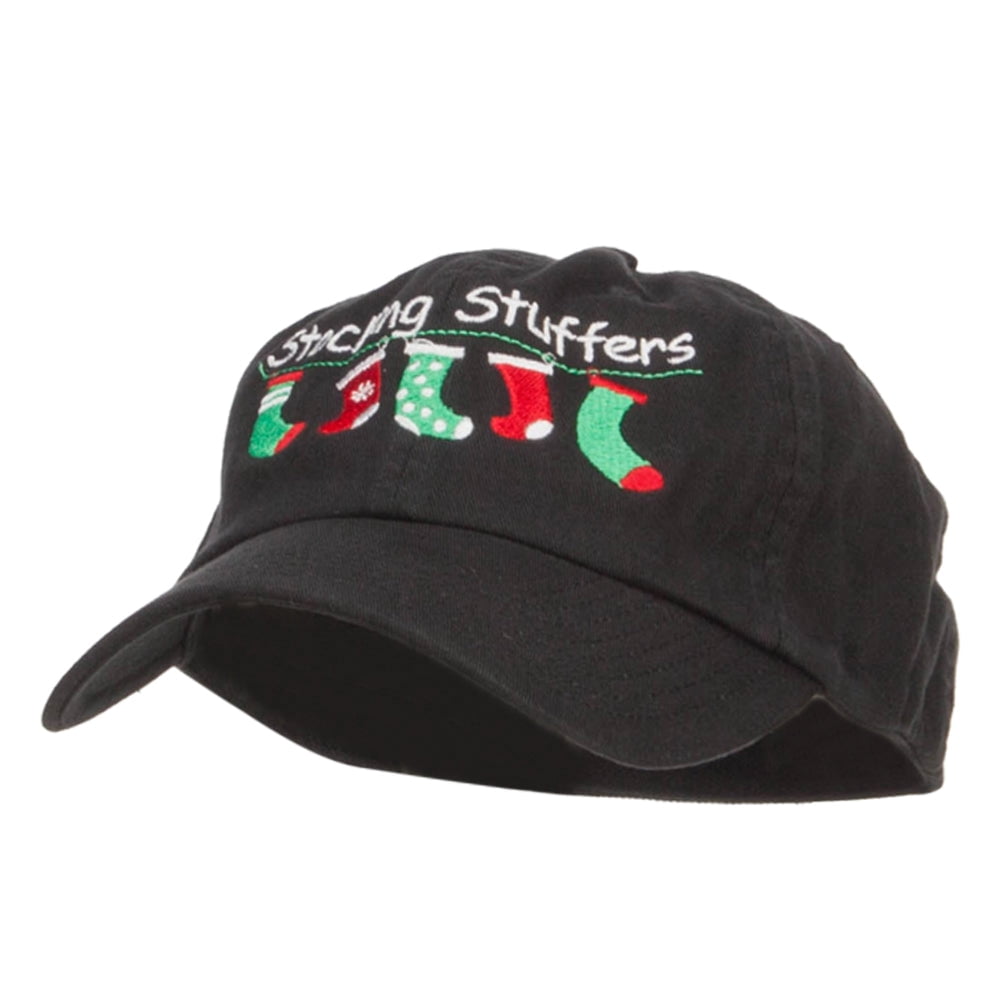 Stocking Stuffers Embroidered Low Cap - Black OSFM