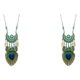 thumbnail image 3 of Qarigey Collar Cadena Larga Plumas De Pavo Real Colgante Ligero Colgante Cómodo Regalo Cumpleaños Al Aire Libre 72x11.9x3.6 2 72x11.9x3.6cm2 2piezas, 3 of 6