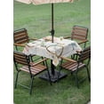thumbnail image 5 of Square Outdoor Tablecloth with Umbrella Hole Vintage Floral Bicycle Outside Table Cloth Waterproof Patio Table Cover Spring Farmhouse Bird Wood Zipper Tablecloths for Picnic Party Camping 54x54 Inch, 5 of 8