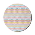 thumbnail image 1 of Easter Mouse Pad for Computers, Colorful Hand Paint Style Cultural Line Pattern with Flowers Eggs Bunnies Swallows, Round Non-Slip Thick Rubber Modern Mousepad, 8" Round, Multicolor, by Ambesonne, 1 of 2