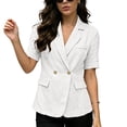 thumbnail image 5 of Plus Size Blazers for Women Business Casual Fall Clothes Lightweight Fabric Long Sleeve Open Front Suit Jackets With Pockets Fashion Work Jacket, 5 of 7