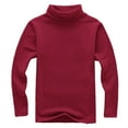 thumbnail image 3 of EnJoCho Children Unisex Solid Color T-Shirt Kids School Unifor𝗆 Long Sleeve Turtleneck T-Shirt Boys Long Sleeve Thermal Turtle Neck Sweater for Kids 4T-16 Years Soft Warm Under Shirts, 3 of 4