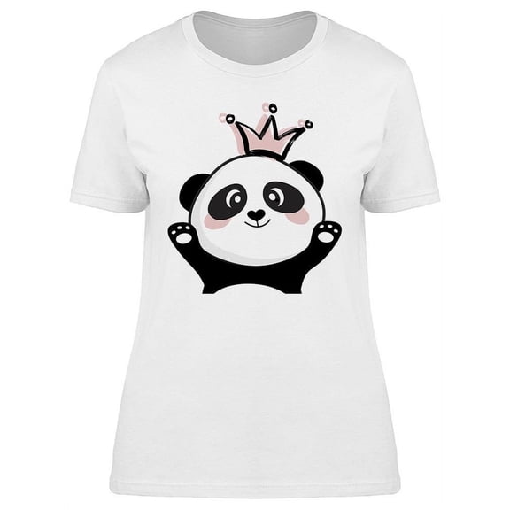 Baby Panda With Pink Crown T-Shirt Women -Image by Shutterstock, Female x-Large