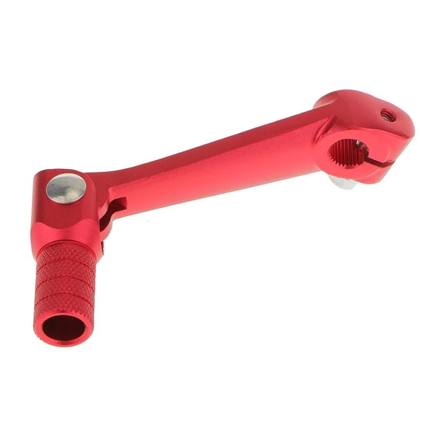 Palanca de cambios plegable de aluminio para motor de estribo rojo
