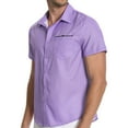 thumbnail image 5 of HAOMEILI Mens Short Sleeve Casual Button Down Shirts Summer Untucked Dress Shirts with Pocket, 5 of 7