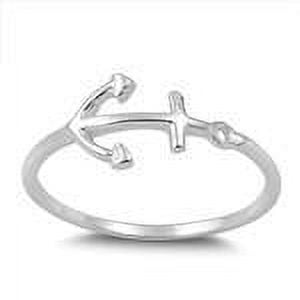 Sterling Silver Ring - Anchor