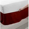 thumbnail image 2 of Abstract Geometry Bed Skirt, Intertwined Circles Modern Contemporary Style Rhythmic Illustration, Elastic Bedskirt Dust Ruffle Wrap Around for Bedding Decor, 4 Sizes, Maroon Redwood, by Ambesonne, 2 of 2