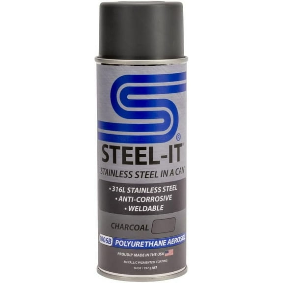 Steel-It 1006B Polyurethane, Industrial Paint Coatings, Weldable, Easy to Apply - Charcoal (1 Pack)