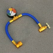Kokovifyves Car R134A A/C Air Conditioning Refrigerant Recharge Hoses Tool with Gauge Tube