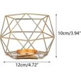 thumbnail image 2 of Tea Light Candle Holders - 2 Piece Gold Post Candelabra Geometric Tea Light Candle Holder Dining Tab, 2 of 5