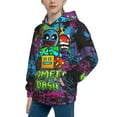 thumbnail image 5 of Geometry Dash Kids' Hoodie 3d Print Sweatshirt Soft Pullover Hooded With Big Pockets Fans Gifts For Boys Or Girls Small, 5 of 7
