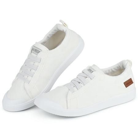 JENN ARDOR Womens Canvas Shoes Low Tops Slip on Fashion Sneakers Comfort Shoe