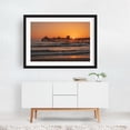thumbnail image 3 of Imperial Beach Pier at Sunset 02 - Imperial Beach California Photography Sunset Ocean Seascape Beach Silhouette Summer Black Framed Wall Art Print 5 x 7 inches, 3 of 4
