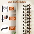 thumbnail image 4 of Gymax 12 Bottles Wall Mounted Wine Rack Metal Wine Display Holder Organizer, 4 of 9