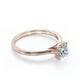 thumbnail image 3 of JeenMata Impresionante Anillo para Mano Derecha con Solitario de 1 Quilate de Talla Brillante Redonda Engastado en Garras en Baño de Oro Rosa de 18 K sobre Plata, 3 of 5