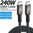 thumbnail image 3 of 240W USB-C to Type-C Fast Charging Cable, 40Gbps Data Transfer, 8K@60Hz, Compatible with Thunderbolt 3/4, 15 Pro, Huawei, Xiaomi, and SSD, 3 of 6