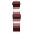 thumbnail image 4 of Sakmal Square Neckline Womens Summer Dresses Red Maxi Sleeveless Striped Sexy Opening Slip Dress, 4 of 4