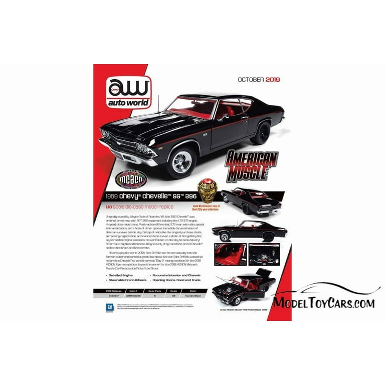 ミニカー 1969 CHEVROLTE CHEVELLE SS 1/18 BIGTIME JADA BIGTIME BTM 1969 CHEVY CHEVELLE SS BLACK / FLAMES 1:24