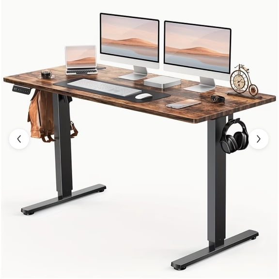 55 Inch Electric Height Adjustable Standing Desk with Memory Presets, Ergonomic Sit-Stand Home Office Desk, Cable Management, Easy Assembly