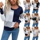 thumbnail image 2 of Gibobby Suéter para mujer, Suéter de manga larga con cuello redondo para mujer, de punto grueso, cálido, de gran tamaño(Marrón,CH), 2 of 3