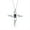 Alexandrite, variant on Necklace Sterling Silver 925 Cross Necklace with Gemstone & Diamonds Pendant with 18" Chain 7X5MM Amethyst February Birthstone Womens Jewelry Silver Necklace For Women