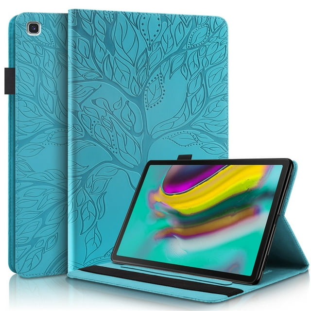 Pour Samsung Galaxy Tab S5e S5 e Étui 10 5 Pouces Mignon Fleur 3D Embossée Étui en Cuir PU pour Galaxy Tab S5e SM-T725 Housse de Tablette RX Bleu pour Galaxy Tab S5e