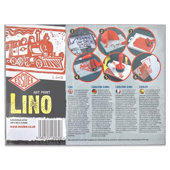 Essdee Lino Blocks - 8" x 6", Unmounted, Pkg of 10