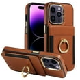 thumbnail image 2 of for iPhone 15 Pro (6.1 inch) Wallet Case with Credit Card Holder and 360° Rotation Ring Stand, RFID Block Flip Leather Shockproof, 2 of 10