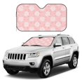 thumbnail image 3 of YFYANG Front Windshield Sun Shade, Pink Cloud Doodle Foldable Car Visor for Cars, Trucks, SUVs, Small, 3 of 9